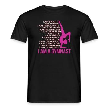 I am a gymnast gymnastics gymnastics - Men's T-Shirt - black - Front - AI Model Male 178 light (178cm)