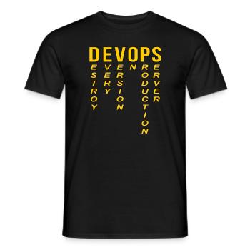 Devops Definition Technischer Computer - Männer T-Shirt - Schwarz - Vorne - AI Model Male 178 light (178cm)
