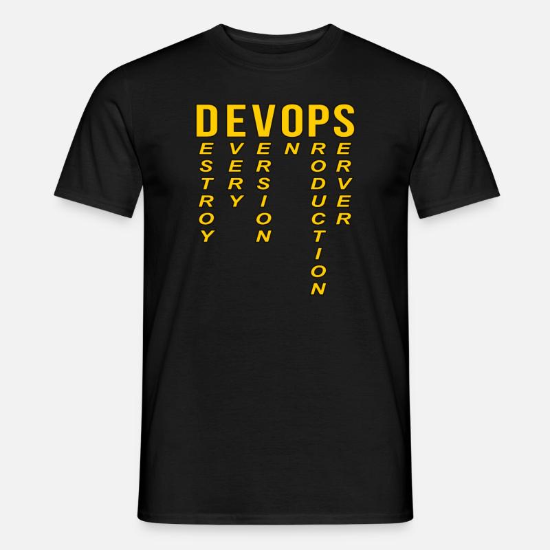 Devops Definicja komputera technicznego - T-shirt męski - czarny