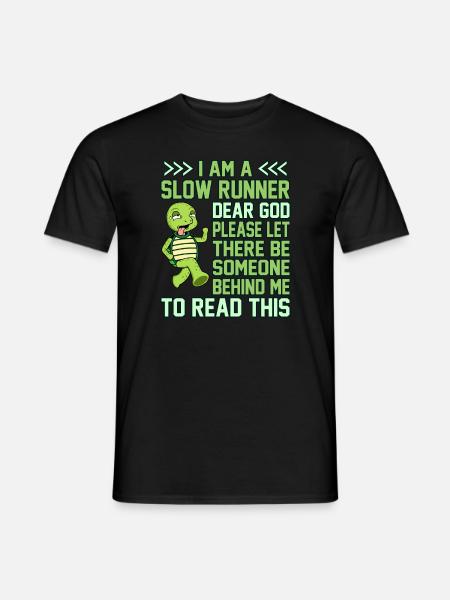 I'm A Slow Runner Turtle Half Marathon Running - Mænd T-shirt - sort