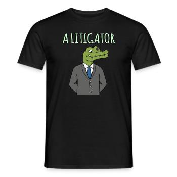 Un avocat plaideur Faculté de droit Rechtsanwalt - T-shirt homme - noir - Devant - AI Model Male 178 light (178cm)