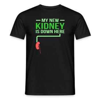 Die Niere Ist Hier Unten - Männer T-Shirt - Schwarz - Vorne - AI Model Male 178 light (178cm)