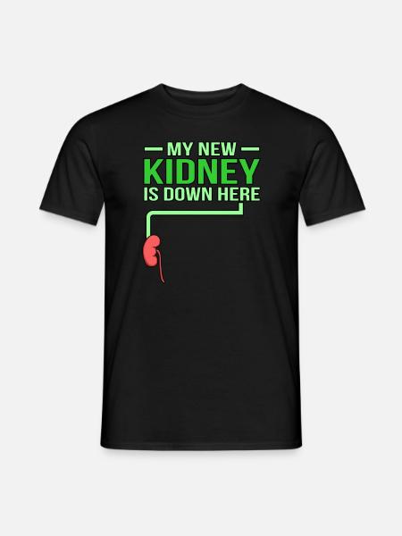 The kidney is down here - Men's T-Shirt - black