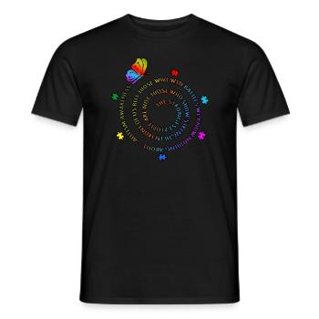 Strong People Autism Consciousness Autistic - Men's T-Shirt - black - Front - AI Model Male 178 light (178cm)