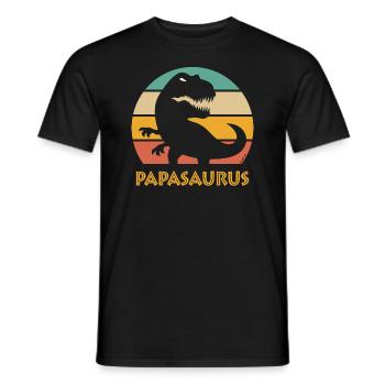 Papasaurus (Meilleur papa / père / papa / 5C PNG) - T-shirt homme - noir - Devant - AI Model Male 178 light (178cm)