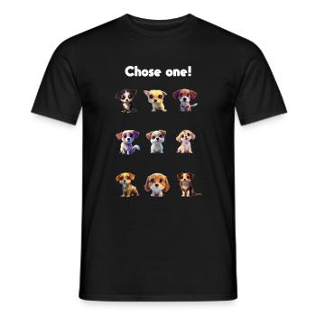 chose one 1 - Männer T-Shirt - Schwarz - Vorne - AI Model Male 178 light (178cm)