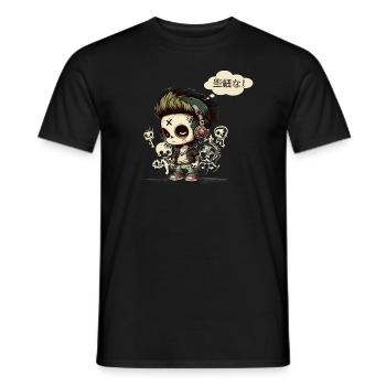 Anime Chibi Urban Graffiti | Unwichtig! - Männer T-Shirt - Schwarz - Vorne - AI Model Male 178 light (178cm)