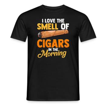 Zigarre - Männer T-Shirt - Schwarz - Vorne - AI Model Male 178 light (178cm)