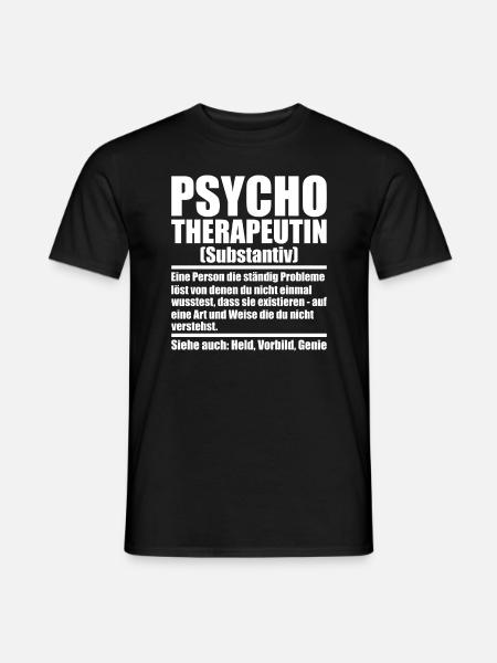 Psychotherapeutin - Männer T-Shirt - Schwarz