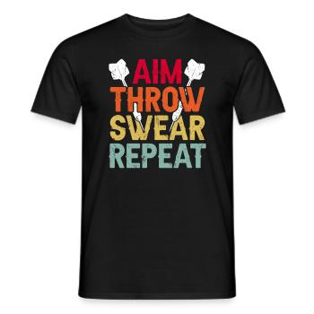Dart Darts Dart Club - Men's T-Shirt - black - Front - AI Model Male 178 light (178cm)