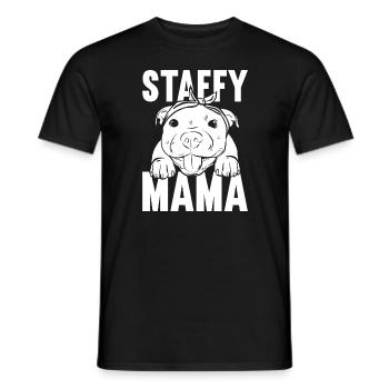 Staffordshire Bull Terrier - Men's T-Shirt - black - Front - AI Model Male 178 light (178cm)