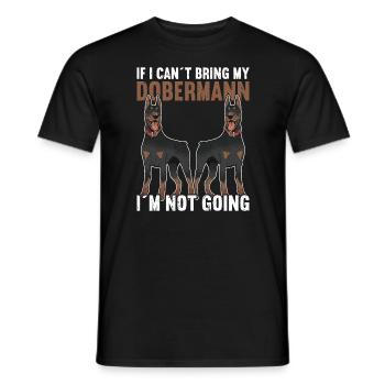 Dobermann Hund - Männer T-Shirt - Schwarz - Vorne - AI Model Male 178 light (178cm)