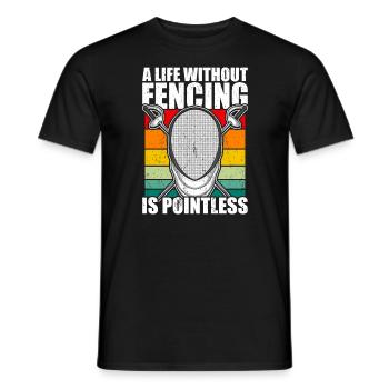 Fechter Fechter - Männer T-Shirt - Schwarz - Vorne - AI Model Male 178 light (178cm)