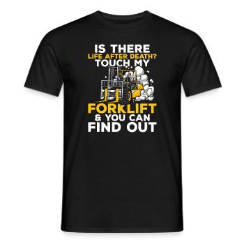 Forklift Driver Forklift Operator - Men's T-Shirt - black - Front - AI Model Male 178 light (178cm)