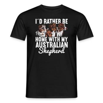 Australian Shepherd - Men's T-Shirt - black - Front - AI Model Male 178 light (178cm)