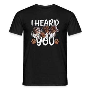 Australian Shepherd Dog - Men's T-Shirt - black - Front - AI Model Male 178 light (178cm)