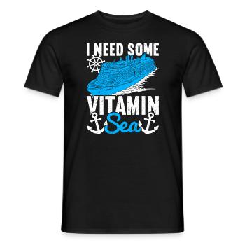 Bateau de croisière Croisière Vacances Croisière en famille - T-shirt homme - noir - Devant - AI Model Male 178 light (178cm)