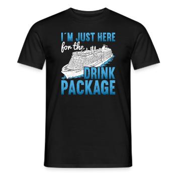 Croisière Croisière Vacances Croisière en famille - T-shirt homme - noir - Devant - AI Model Male 178 light (178cm)