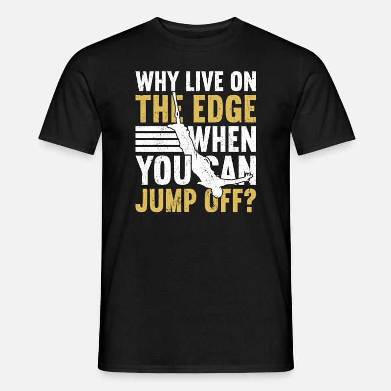 Bungee-Jump Bungee-Jumping - Männer T-Shirt - Schwarz