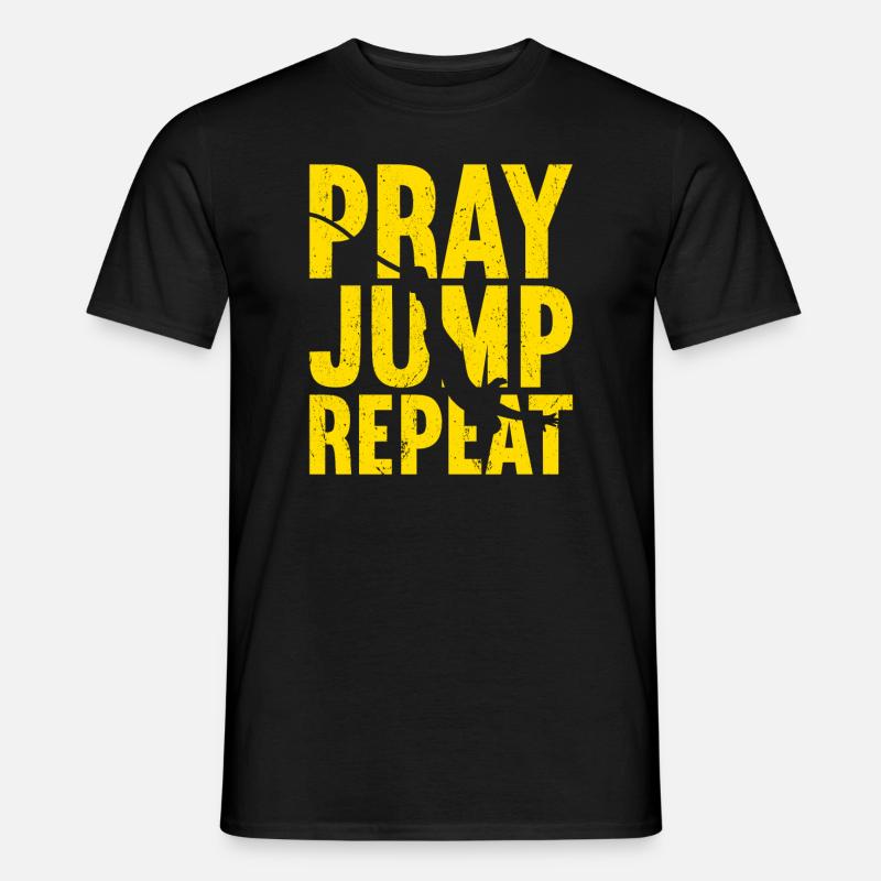 Bungee-Jump Bungee-Jumping - Männer T-Shirt - Schwarz