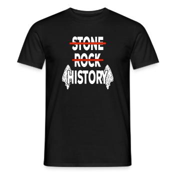 Arrowhead Hunting Arrowheads Flintknapping - Men's T-Shirt - black - Front - AI Model Male 178 light (178cm)