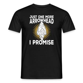 Arrowhead Hunting Arrowheads Flintknapping - Men's T-Shirt - black - Front - AI Model Male 178 light (178cm)