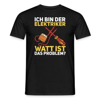 Elektriker - Männer T-Shirt - Schwarz - Vorne - AI Model Male 178 light (178cm)