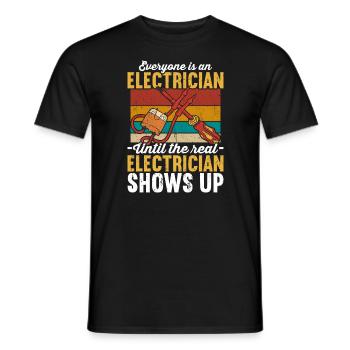 Elektriker Elektriker - Männer T-Shirt - Schwarz - Vorne - AI Model Male 178 light (178cm)