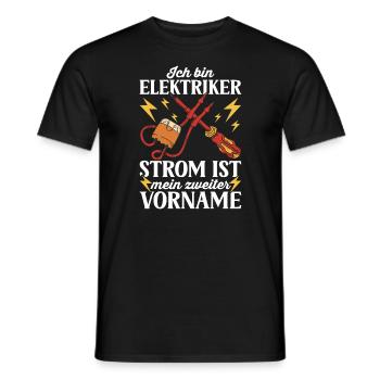 Elektriker Elektroinstallateur Elektroniker - Männer T-Shirt - Schwarz - Vorne - AI Model Male 178 light (178cm)