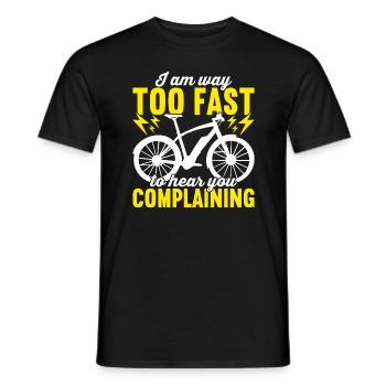 Electric Bike E-Bike - Men's T-Shirt - black - Front - AI Model Male 178 light (178cm)