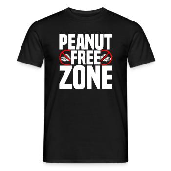 Allergie aux arachides Allergie aux noix - T-shirt homme - noir - Devant - AI Model Male 178 light (178cm)