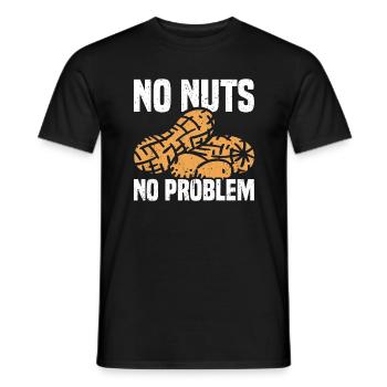 Allergie aux arachides Allergie aux noix - T-shirt homme - noir - Devant - AI Model Male 178 light (178cm)