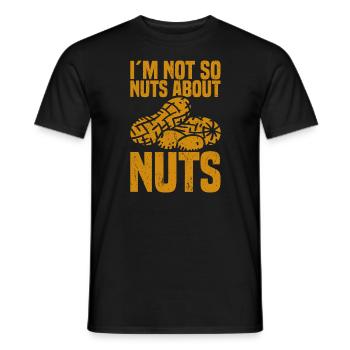 Allergie aux arachides Allergie aux noix - T-shirt homme - noir - Devant - AI Model Male 178 light (178cm)