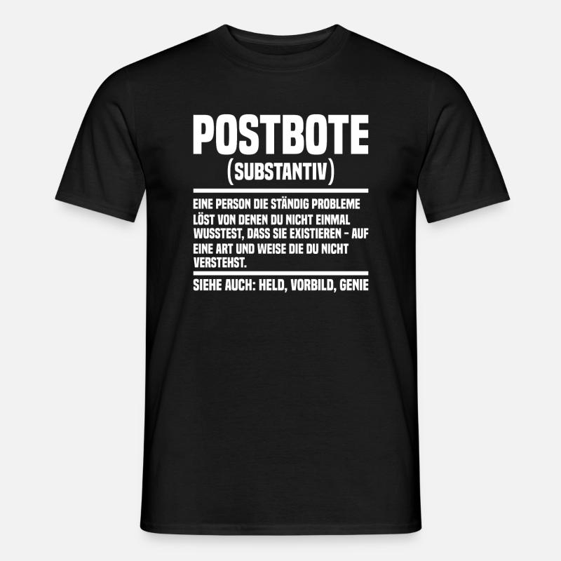 Postbote Briefträger - Männer T-Shirt - Schwarz