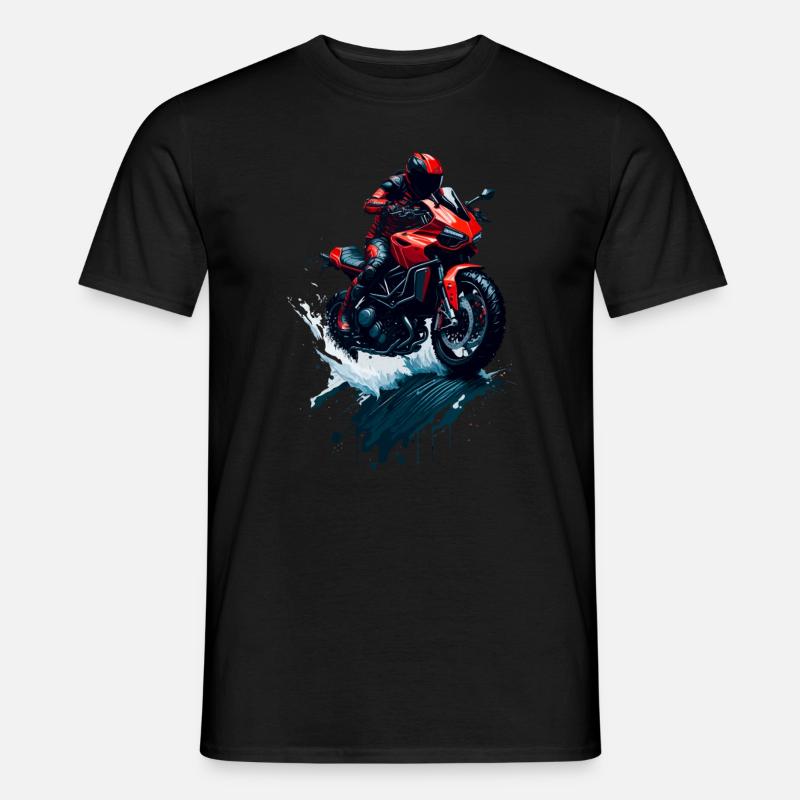 Sport motorcykel - Mænd T-shirt - sort