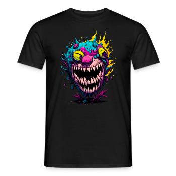 Bunter cooler Zombie - Männer T-Shirt - Schwarz - Vorne - AI Model Male 178 light (178cm)