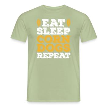 Corn Dog Corndog Corn Dogs - Männer T-Shirt - Sage - Vorne - AI Model Male 178 light (178cm)