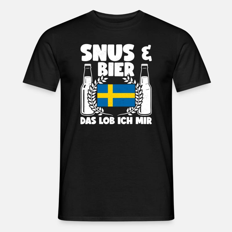 Snus Tabak Kautabak - Männer T-Shirt - Schwarz