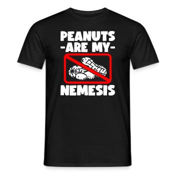 Allergie aux arachides Allergie aux noix - T-shirt homme - noir - Devant - AI Model Male 178 light (178cm)