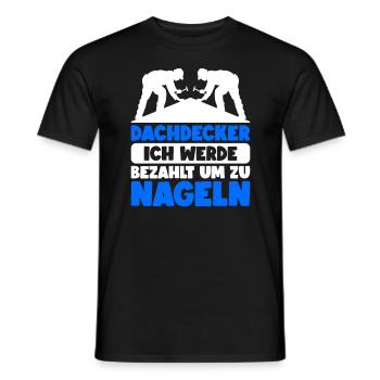 Dachdecker Dachdeckermeister Dachdecken - Männer T-Shirt - Schwarz - Vorne - AI Model Male 178 light (178cm)