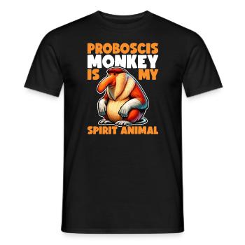 Proboscis Monkey Dabbing Monkey Gift Monkeys - Men's T-Shirt - black - Front - AI Model Male 178 light (178cm)