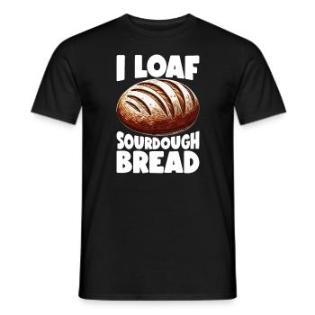 Sourdough Bread Bread Baking Sourdough Starter - Men's T-Shirt - black - Front - AI Model Male 178 light (178cm)