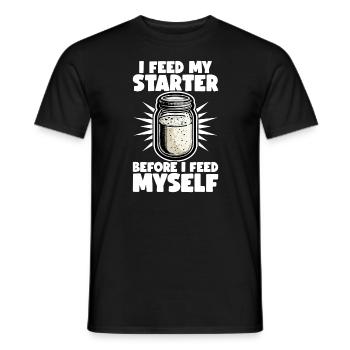 Sourdough Starter Sourdough Bread Bread Baking - Men's T-Shirt - black - Front - AI Model Male 178 light (178cm)