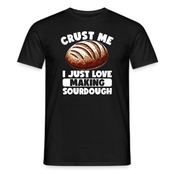 Sauerteigbrot Brot Backen Sauerteig Starter - Männer T-Shirt - Schwarz - Vorne - AI Model Male 178 light (178cm)