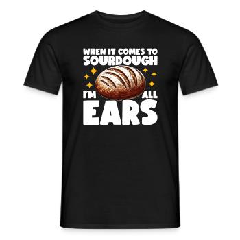 Sourdough Bread Bread Baking Sourdough Starter - Men's T-Shirt - black - Front - AI Model Male 178 light (178cm)