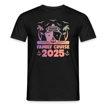 Croisière Vacances 2025 Croisière en famille - T-shirt homme - noir - Devant - AI Model Male 178 light (178cm)