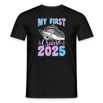 Croisière Vacances 2025 Croisière en famille - T-shirt homme - noir - Devant - AI Model Male 178 light (178cm)