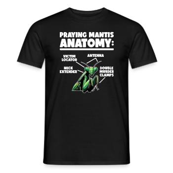 Mante religieuse Entomologie des insectes Entomologiste - T-shirt homme - noir - Devant - AI Model Male 178 light (178cm)