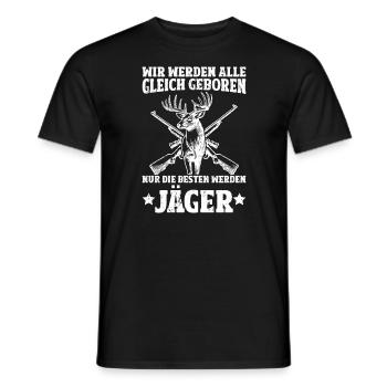 Jäger Jagd Jagdschein Jägerin Jagdbekleidung - Männer T-Shirt - Schwarz - Vorne - AI Model Male 178 light (178cm)