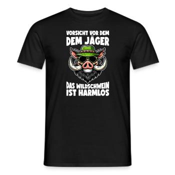 Jäger Jagd Jagdschein Jägerin Jagdbekleidung - Männer T-Shirt - Schwarz - Vorne - AI Model Male 178 light (178cm)
